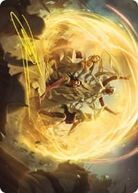 Heroic Intervention Art Card (Gold-Stamped Signature) - Art Series: Universes Beyond: The Lord of the Rings: Tales of Middle-earth - Magic: The Gathering card
