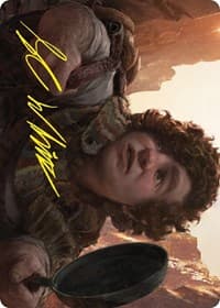 Sam, Loyal Attendant Art Card (Gold-Stamped Signature) - Art Series: Universes Beyond: The Lord of the Rings: Tales of Middle-earth - Magic: The Gathering card