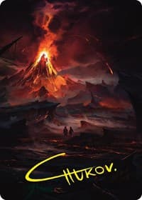 Valley of Gorgoroth Art Card (Gold-Stamped Signature) - Art Series: Universes Beyond: The Lord of the Rings: Tales of Middle-earth - Magic: The Gathering card