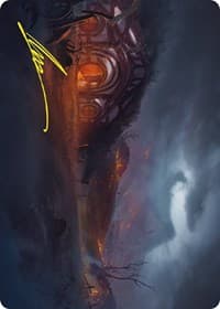 Field of Ruin Art Card (Gold-Stamped Signature) - Art Series: Universes Beyond: The Lord of the Rings: Tales of Middle-earth - Magic: The Gathering card
