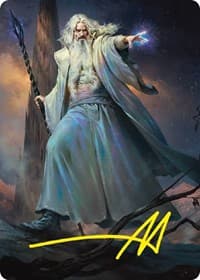 Saruman of Many Colors Art Card (Gold-Stamped Signature) - Art Series: Universes Beyond: The Lord of the Rings: Tales of Middle-earth - Magic: The Gathering card