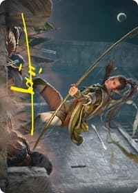 Legolas, Counter of Kills Art Card (Gold-Stamped Signature) - Art Series: Universes Beyond: The Lord of the Rings: Tales of Middle-earth - Magic: The Gathering card
