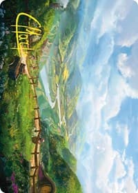 Plains Art Card (Gold-Stamped Signature) - Art Series: Universes Beyond: The Lord of the Rings: Tales of Middle-earth - Magic: The Gathering card
