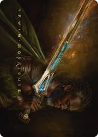 Anduril, Flame of the West Art Card (Gold-Stamped Signature) - Art Series: Universes Beyond: The Lord of the Rings: Tales of Middle-earth - Magic: The Gathering card