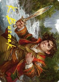 Frodo Baggins Art Card (16/81) (Gold-Stamped Signature) - Art Series: Universes Beyond: The Lord of the Rings: Tales of Middle-earth - Magic: The Gathering card