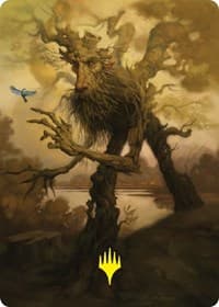 Treefolk Token Art Card (Gold-Stamped Signature) - Art Series: Universes Beyond: The Lord of the Rings: Tales of Middle-earth - Magic: The Gathering card