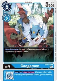Gaogamon - Alternative Being Booster - Digimon Card Game card