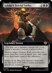 Isildur's Fateful Strike (Extended Art) (Surge Foil) - Universes Beyond: The Lord of the Rings: Tales of Middle-earth - Magic: The Gathering card