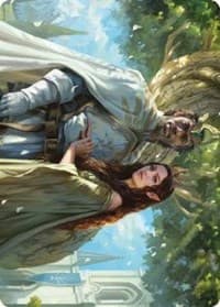 Aragorn and Arwen, Wed Art Card - Art Series: Universes Beyond: The Lord of the Rings: Tales of Middle-earth - Magic: The Gathering card