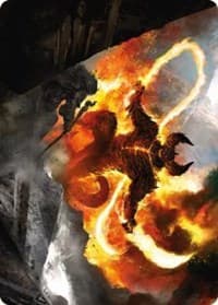 The Balrog, Flame of Udun Art Card - Art Series: Universes Beyond: The Lord of the Rings: Tales of Middle-earth - Magic: The Gathering card