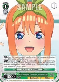 The Quintuplets After 5 Years, Yotsuba Nakano - The Quintessential Quintuplets Movie - Weiss Schwarz card