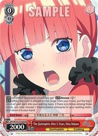 The Quintuplets After 5 Years, Nino Nakano (Foil) - The Quintessential Quintuplets Movie - Weiss Schwarz card