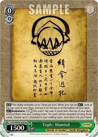 Toph: Wanted (SR) - Avatar: The Last Airbender - Weiss Schwarz card