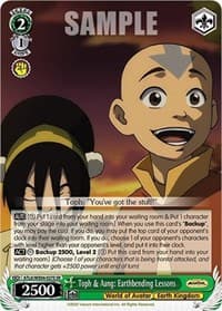 Toph & Aang: Earthbending Lessons (SR) - Avatar: The Last Airbender - Weiss Schwarz card