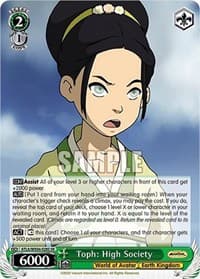 Toph: High Society (SR) - Avatar: The Last Airbender - Weiss Schwarz card