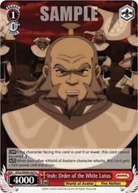 Iroh: Order of the White Lotus - Avatar: The Last Airbender - Weiss Schwarz card