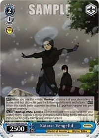 Katara: Vengeful (SR) - Avatar: The Last Airbender - Weiss Schwarz card