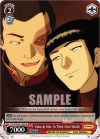 Zuko & Mai: In Their Own World (Foil) - Avatar: The Last Airbender - Weiss Schwarz card