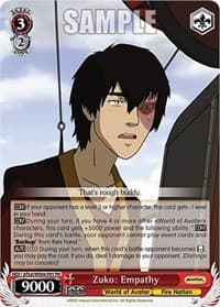 Zuko: Empathy - Avatar: The Last Airbender - Weiss Schwarz card