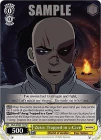 Zuko: Trapped in a Cave - Avatar: The Last Airbender - Weiss Schwarz card