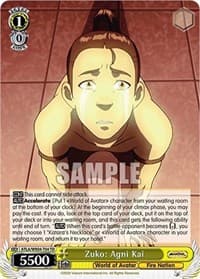 Zuko: Agni Kai - Avatar: The Last Airbender - Weiss Schwarz card