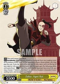 Zuko: Agni Kai (RRR) - Avatar: The Last Airbender - Weiss Schwarz card