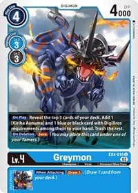 Greymon - EX4-016 - Alternative Being Booster - Digimon Card Game card