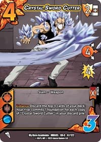 Crystal Sword Cutter (XR) - UniVersus: My Hero Academia: Undaunted Raid - UniVersus card