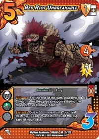 Red Riot Unbreakable - UniVersus: My Hero Academia: Undaunted Raid - UniVersus card