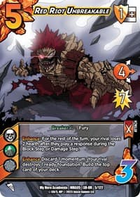 Red Riot Unbreakable (XR) - UniVersus: My Hero Academia: Undaunted Raid - UniVersus card