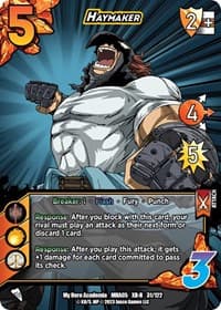 Haymaker (XR) - UniVersus: My Hero Academia: Undaunted Raid - UniVersus card