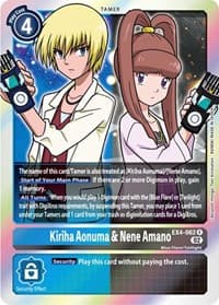 Kiriha Aonuma & Nene Amano - Alternative Being Booster - Digimon Card Game card