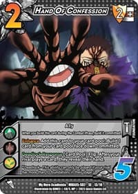 Hand of Confession - UniVersus: My Hero Academia: Undaunted Raid - UniVersus card