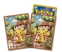 Pokemon TCG: Pokemon Center Japan Exclusive Card Sleeves - Pikachu's Gift (64-Pack) - Pokemon International Card Sleeves - Card Sleeves card