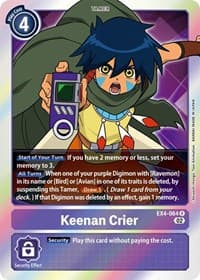 Keenan Crier - Alternative Being Booster - Digimon Card Game card