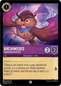 Archimedes - Highly Educated Owl - The First Chapter - Disney Lorcana card