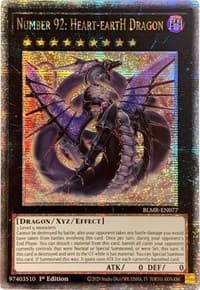 Number 92: Heart-eartH Dragon (Quarter Century Secret Rare) - Battles of Legend: Monstrous Revenge - YuGiOh card