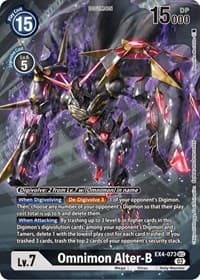 Omnimon Alter-B (Alternate Art) - Alternative Being Booster - Digimon Card Game card