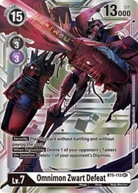 Omnimon Zwart Defeat (Silver Alternate Art) - Alternative Being Booster - Digimon Card Game card