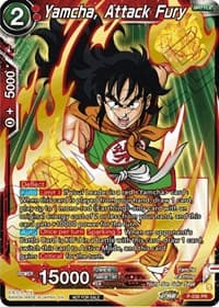 Yamcha, Attack Fury (Championship Selection Pack 2023 Vol.2) (Gold-Stamped Silver Foil) - Tournament Promotion Cards - Dragon Ball Super: Masters card