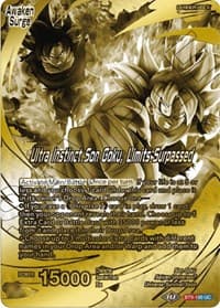 Son Goku // Ultra Instinct Son Goku, Limits Surpassed (Championship 2023 Golden Card Vol.2, Version 2) - Tournament Promotion Cards - Dragon Ball Super: Masters card