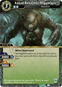 Loyal Retainer Higumaru - False Gods - Battle Spirits Saga card