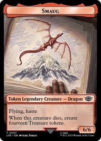 Smaug // Food (0011) Double-Sided Token - Universes Beyond: The Lord of the Rings: Tales of Middle-earth - Magic: The Gathering card