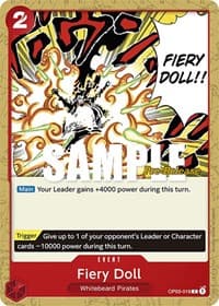 Fiery Doll - Pillars of Strength Pre-Release Cards - One Piece Card Game card