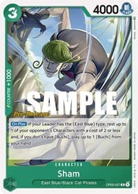 Sham - Pillars of Strength Pre-Release Cards - One Piece Card Game card
