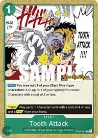 Tooth Attack - Pillars of Strength Pre-Release Cards - One Piece Card Game card