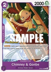 Chimney & Gonbe - Pillars of Strength Pre-Release Cards - One Piece Card Game card