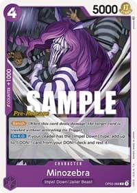 Minozebra - Pillars of Strength Pre-Release Cards - One Piece Card Game card