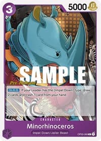 Minorhinoceros - Pillars of Strength Pre-Release Cards - One Piece Card Game card