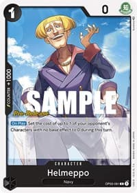 Helmeppo - Pillars of Strength Pre-Release Cards - One Piece Card Game card